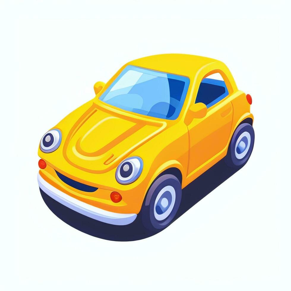 AI generated Toy Car Avatar Icon Clip Art Sticker Decoration Simple Background photo