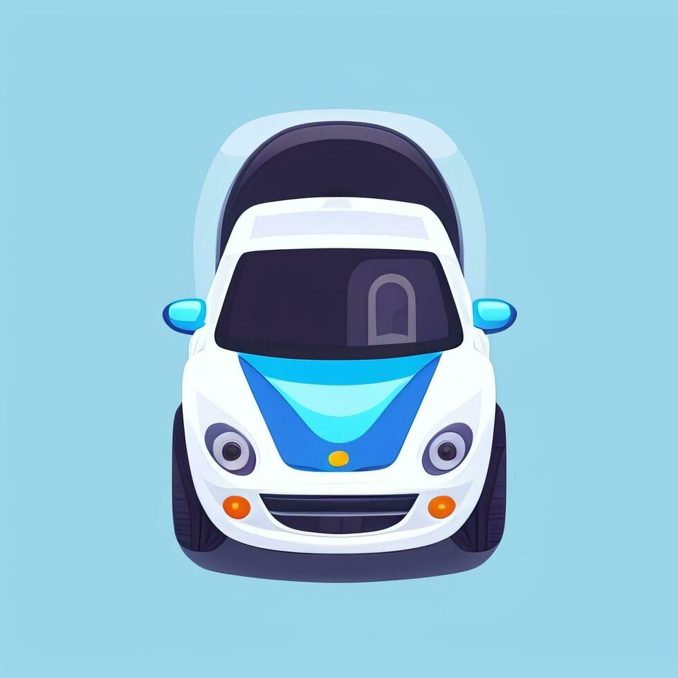 AI generated Toy Car Avatar Icon Clip Art Sticker Decoration Simple Background photo