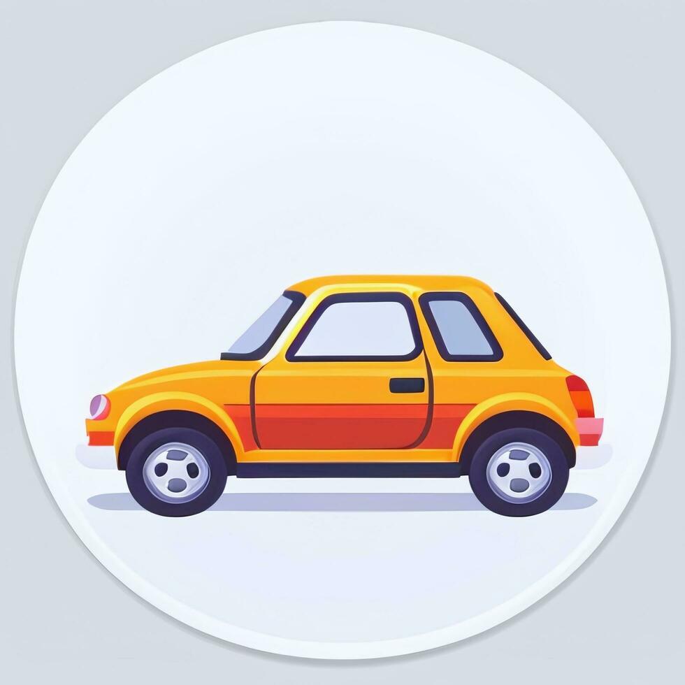AI generated Toy Car Avatar Icon Clip Art Sticker Decoration Simple Background photo