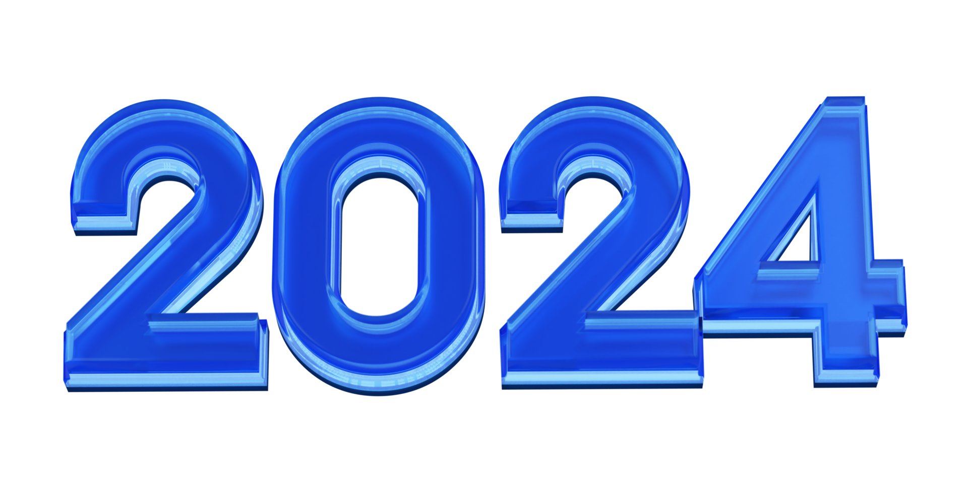 moderno estilo azul 2024 3d hacer texto 34638366 PNG