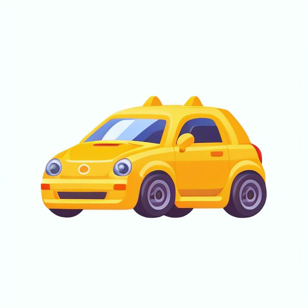 AI generated Toy Car Avatar Icon Clip Art Sticker Decoration Simple Background photo