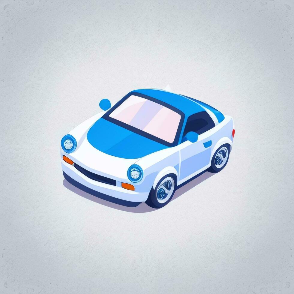 AI generated Toy Car Avatar Icon Clip Art Sticker Decoration Simple Background photo