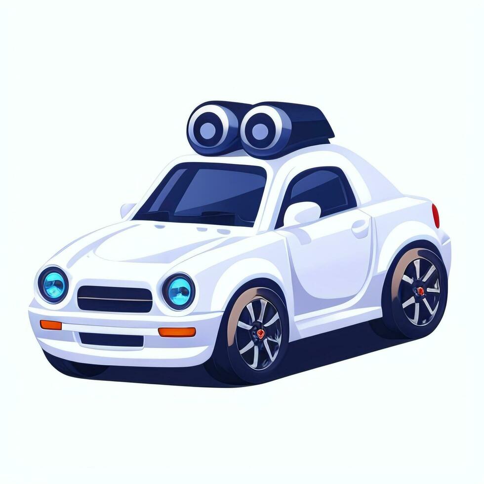 AI generated Toy Car Avatar Icon Clip Art Sticker Decoration Simple Background photo
