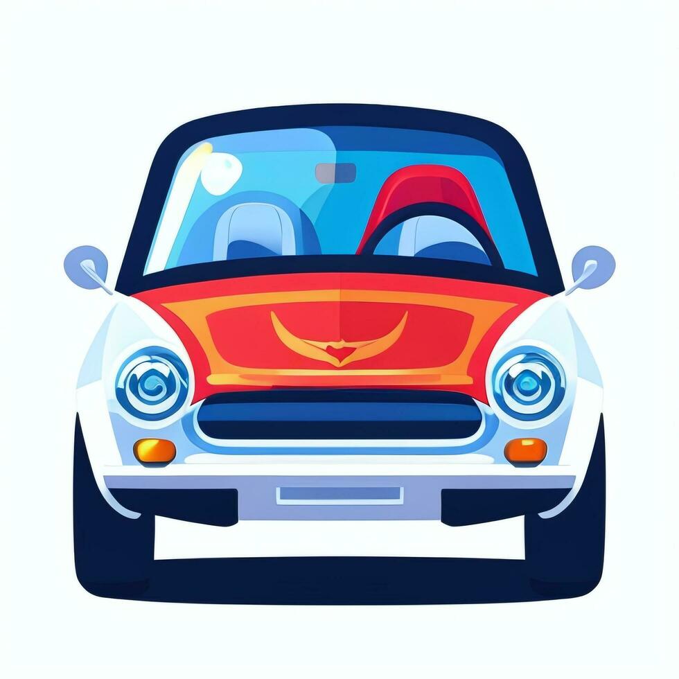 AI generated Toy Car Avatar Icon Clip Art Sticker Decoration Simple Background photo