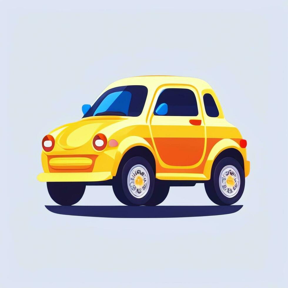 AI generated Toy Car Avatar Icon Clip Art Sticker Decoration Simple Background photo