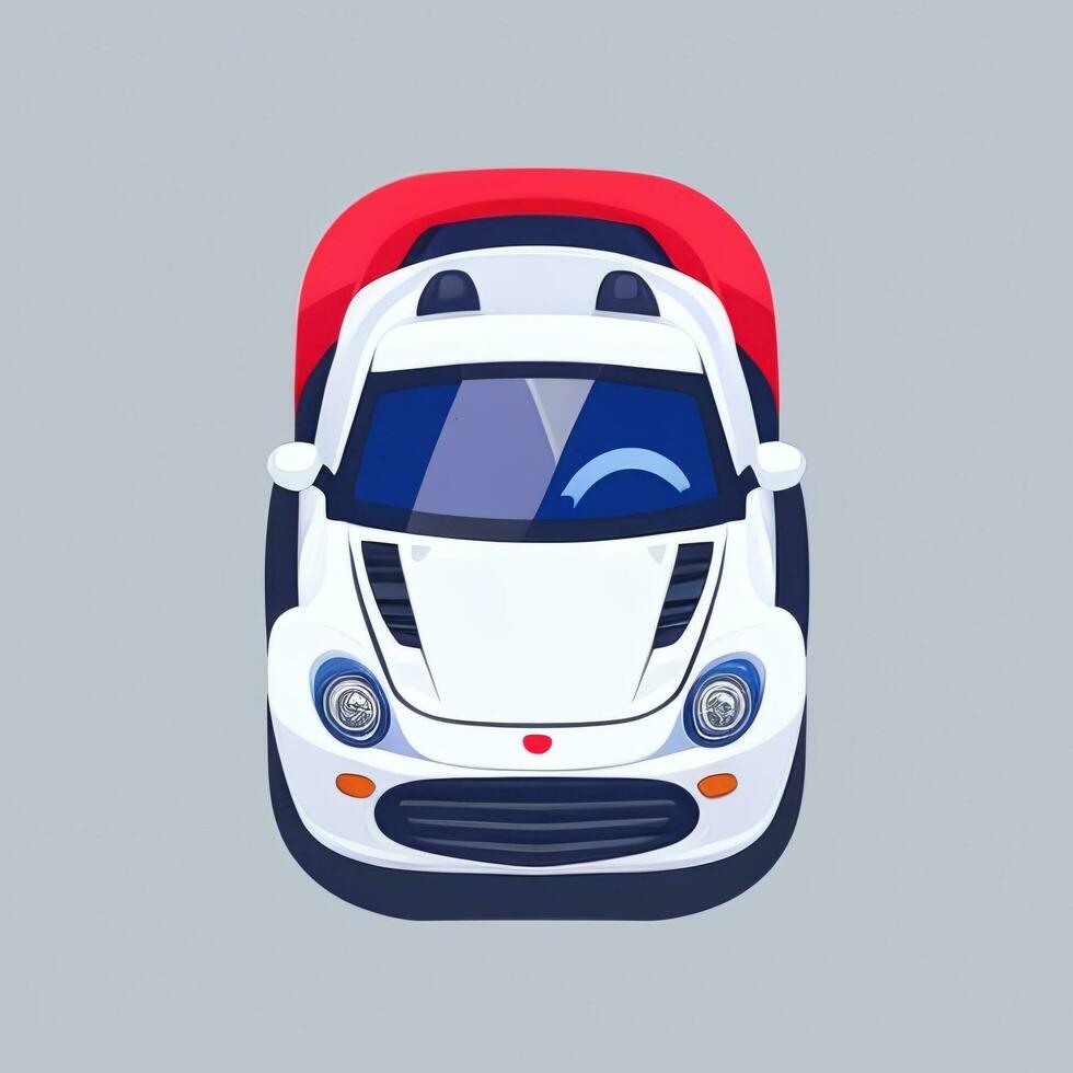 AI generated Toy Car Avatar Icon Clip Art Sticker Decoration Simple Background photo