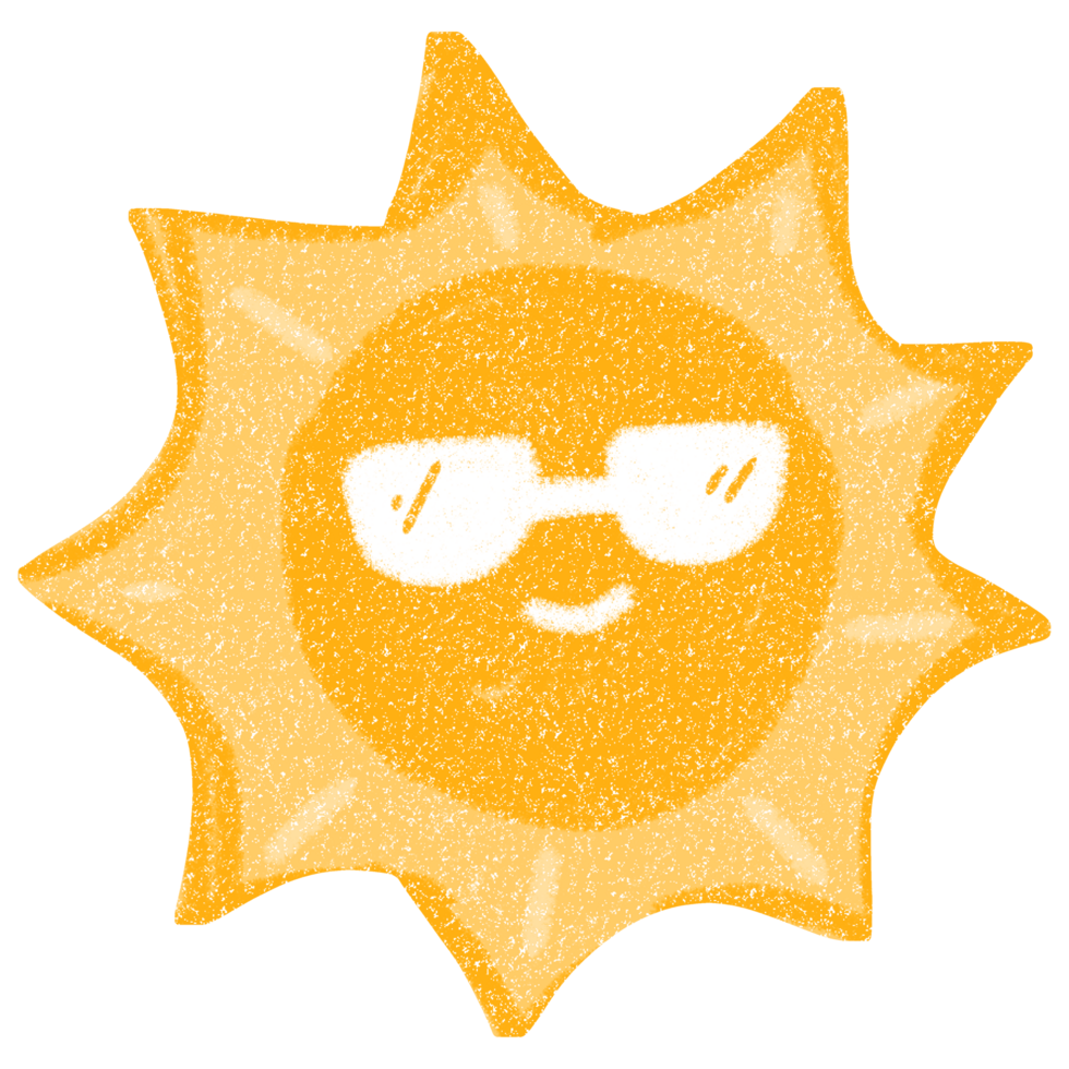 sol con gafas de sol png