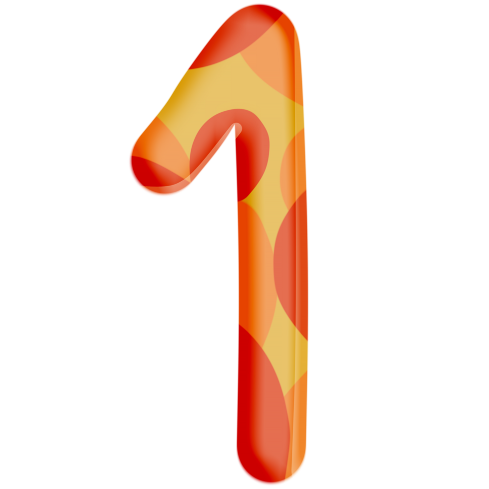 Number 1 Balloon Style png
