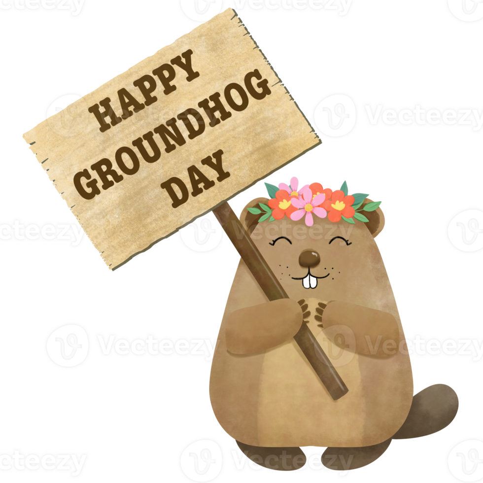 Happy Groundhog Day, png, illustration 34638815 PNG