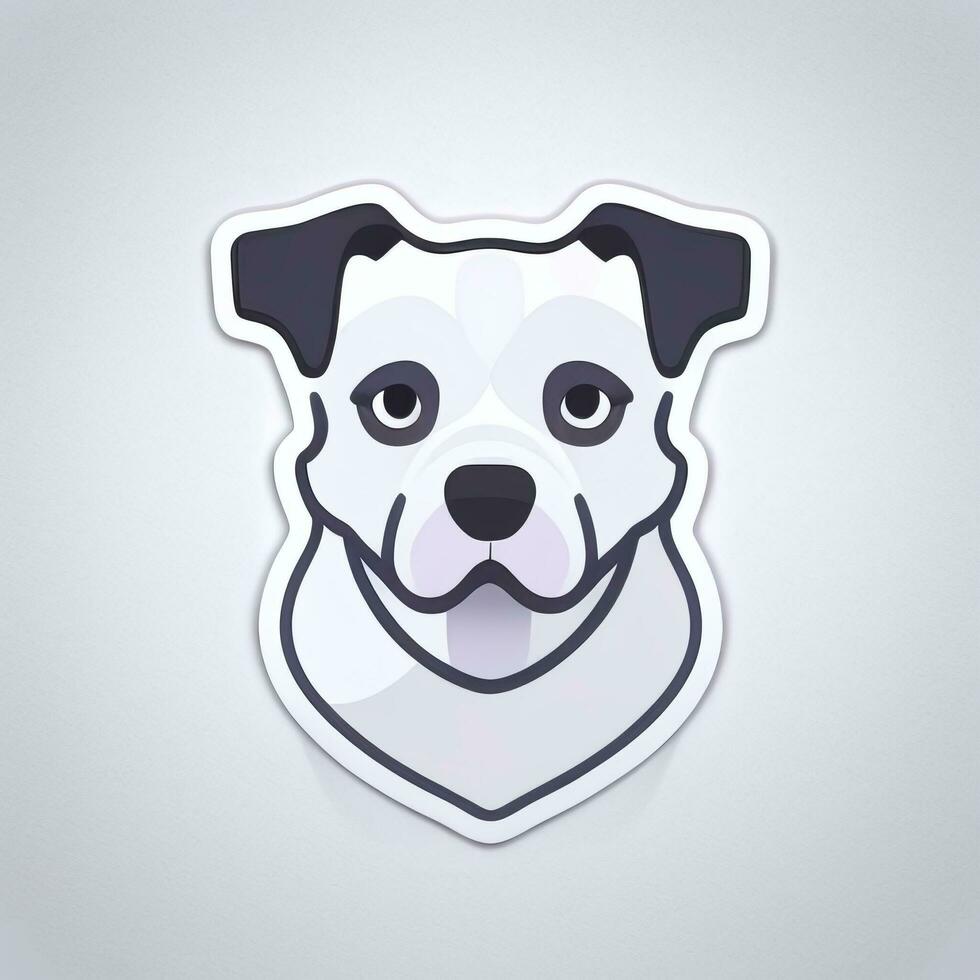 AI generated Cute Dog Avatar Icon Clip Art Sticker Decoration Simple Background photo