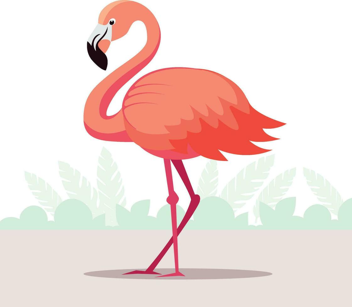illustration of a flamingo vector