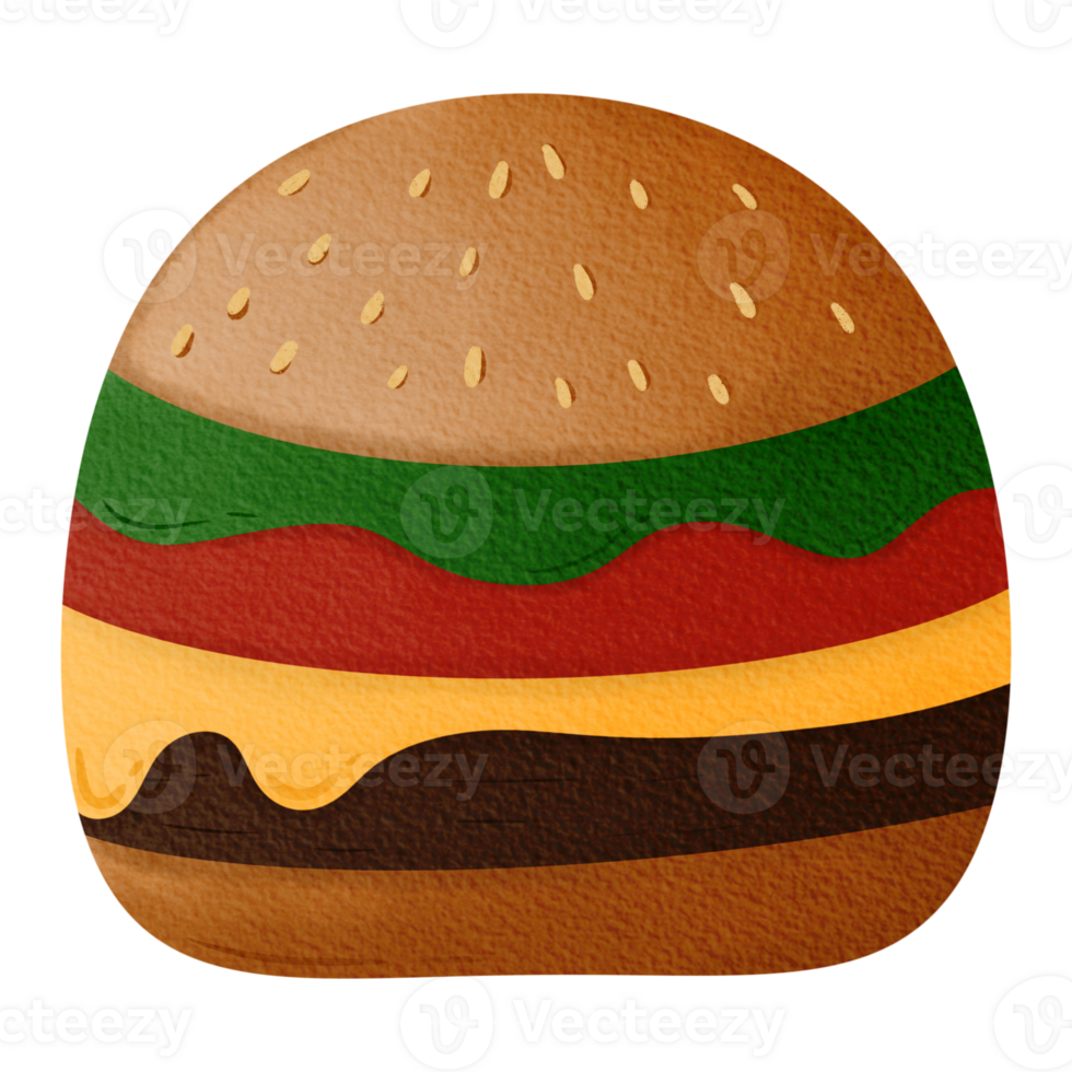 Beef hamburger with cheese png