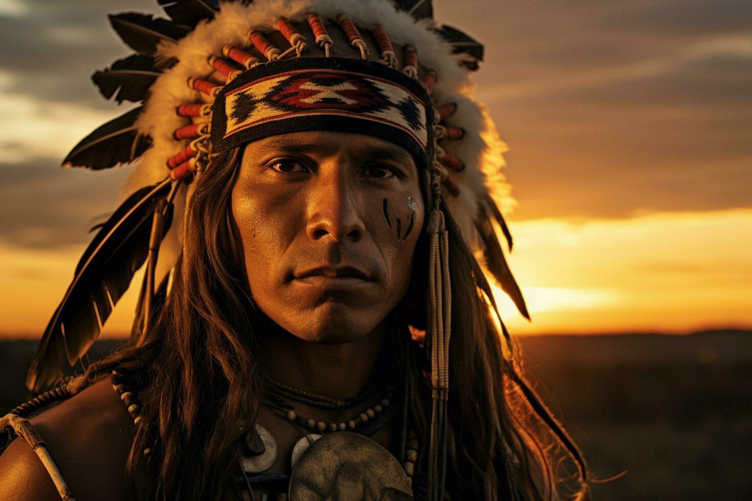 native american man indian tribe portrait photo