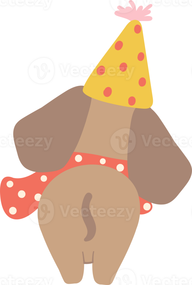 Birthday Dog, Cute Dachshund Sausage Dog with balloons , Festive and Playful Pet in Colorful Party Theme png