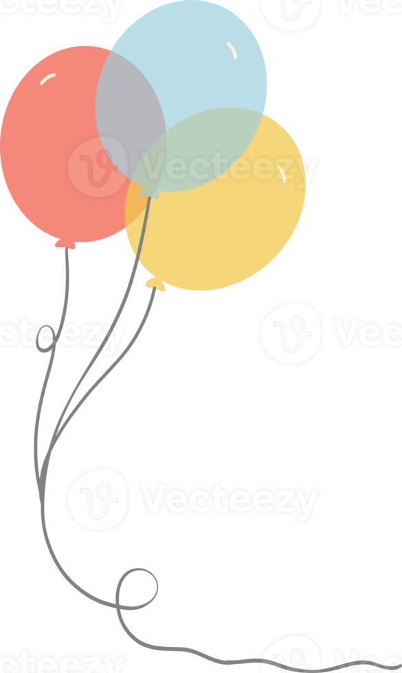 Transparent party balloons png