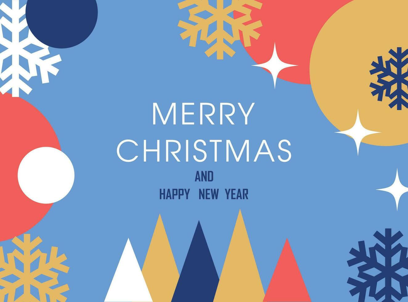 Merry Christmas, congratulations on the New Year and Christmas holidays, geometry. vector