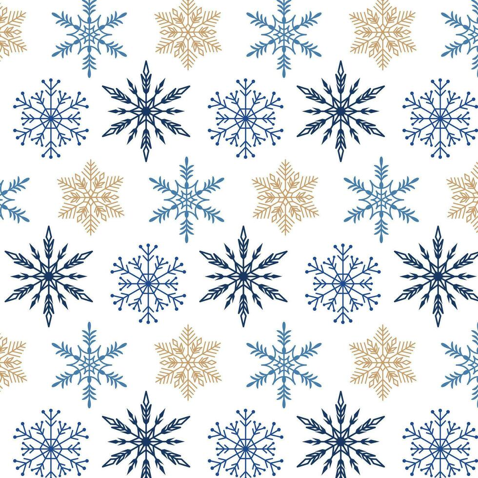 invierno sin costura antecedentes con que cae nieve. Navidad y nuevo año fiesta diseño hecho desde hermosa copos de nieve. modelo en el panel muestras vector