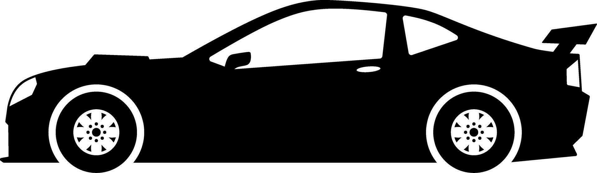 Sport car icon vector. Sport race car silhouette for icon, symbol or sign. Fast sport car graphic resource for transportation or automotive vector