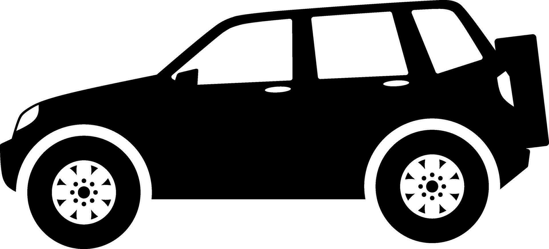 SUV car icon vector. Sport utility vehicle silhouette for icon, symbol or sign. SUV car graphic resource for transportation or automotive vector