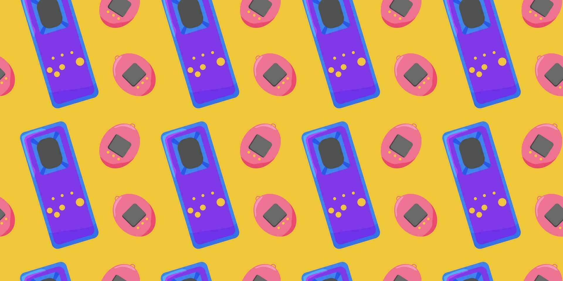 seamless pattern in retro style 80 s 90 s. Retro games. Vector illustration