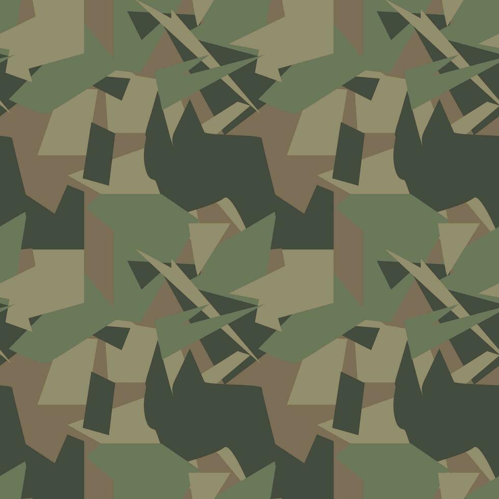 Geometric camouflage seamless pattern. Abstract modern military urban texture. Stock vector illustrations.