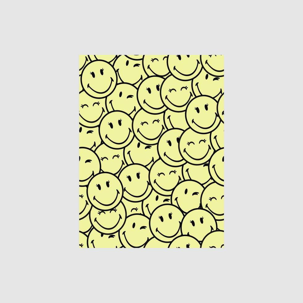 sonrisa emoji sin costura antecedentes modelo vector