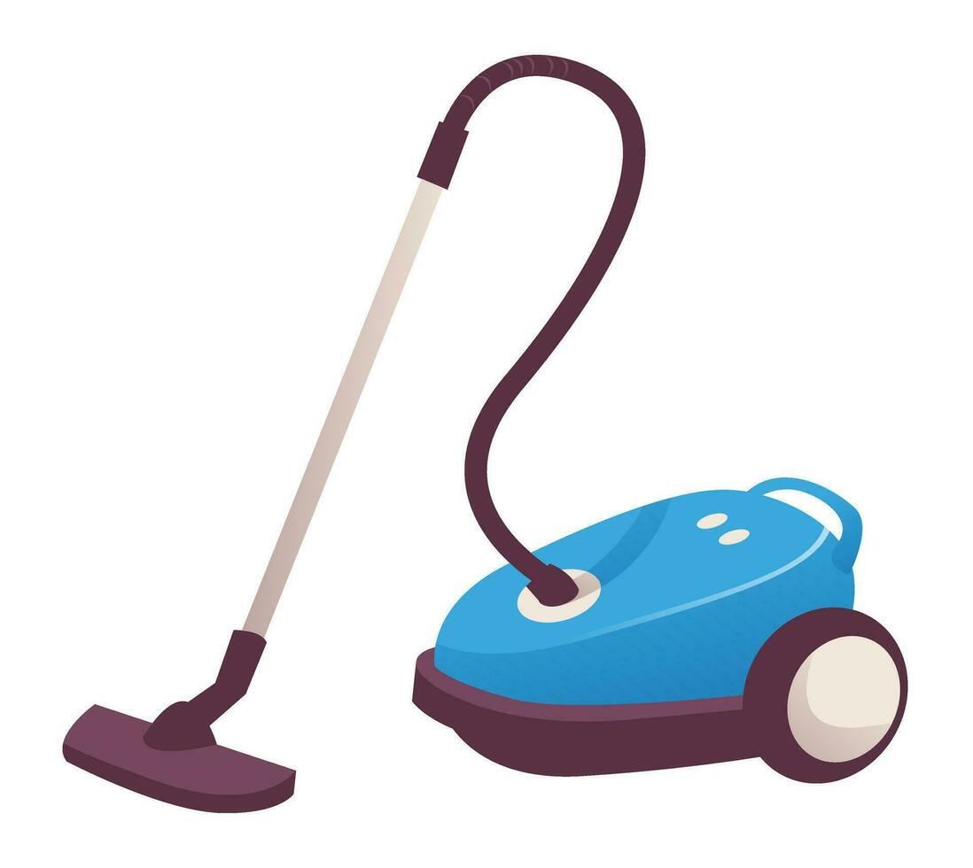 Vacuum cleaner isolated on a white background. Cartoon vector illustration