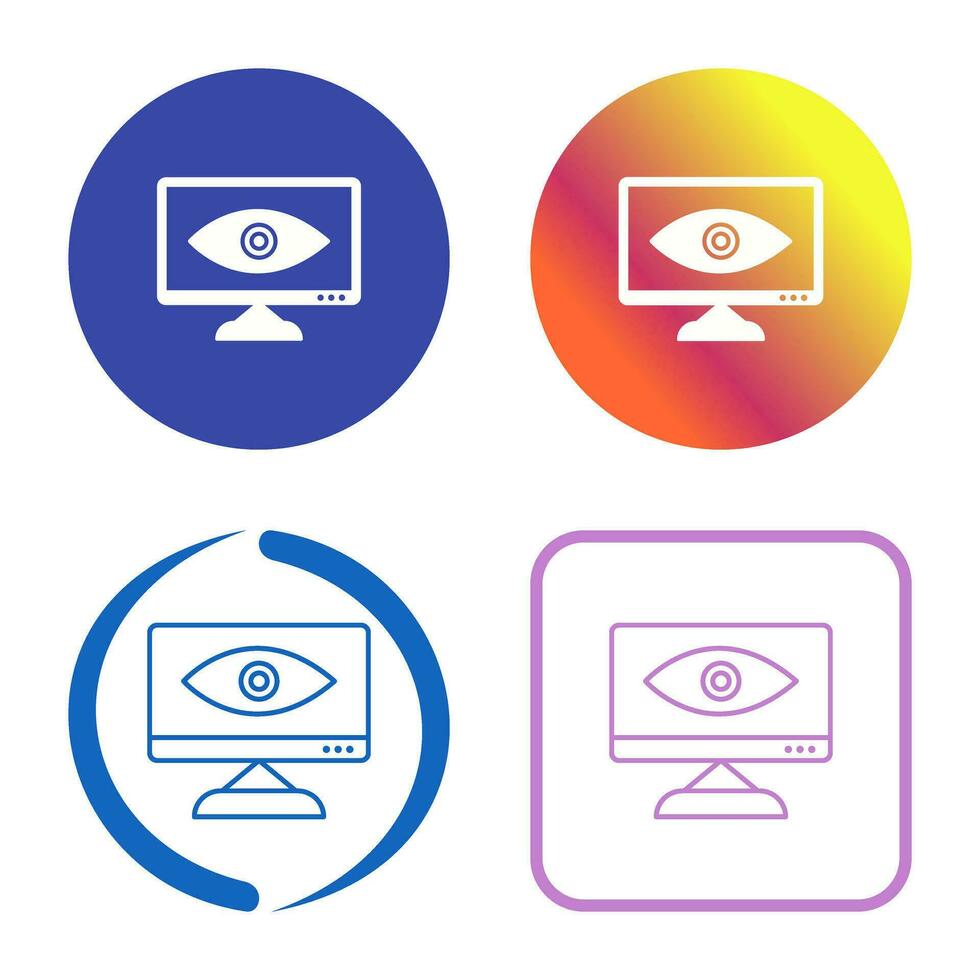 icono de vector de visibilidad web único