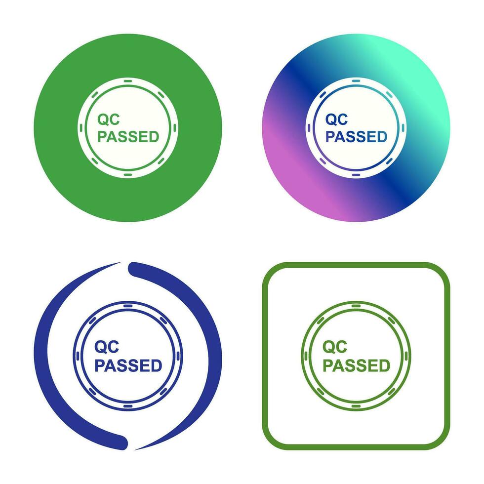 Unique QC Passed Vector Icon