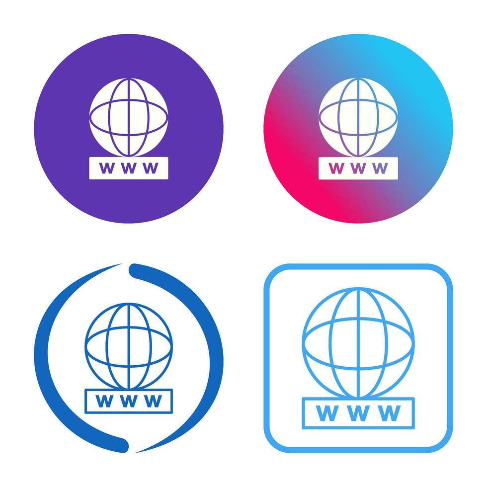 Unique World Wide Web Vector Icon