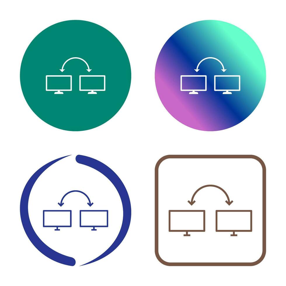 Unique Connected Systems Vector Icon