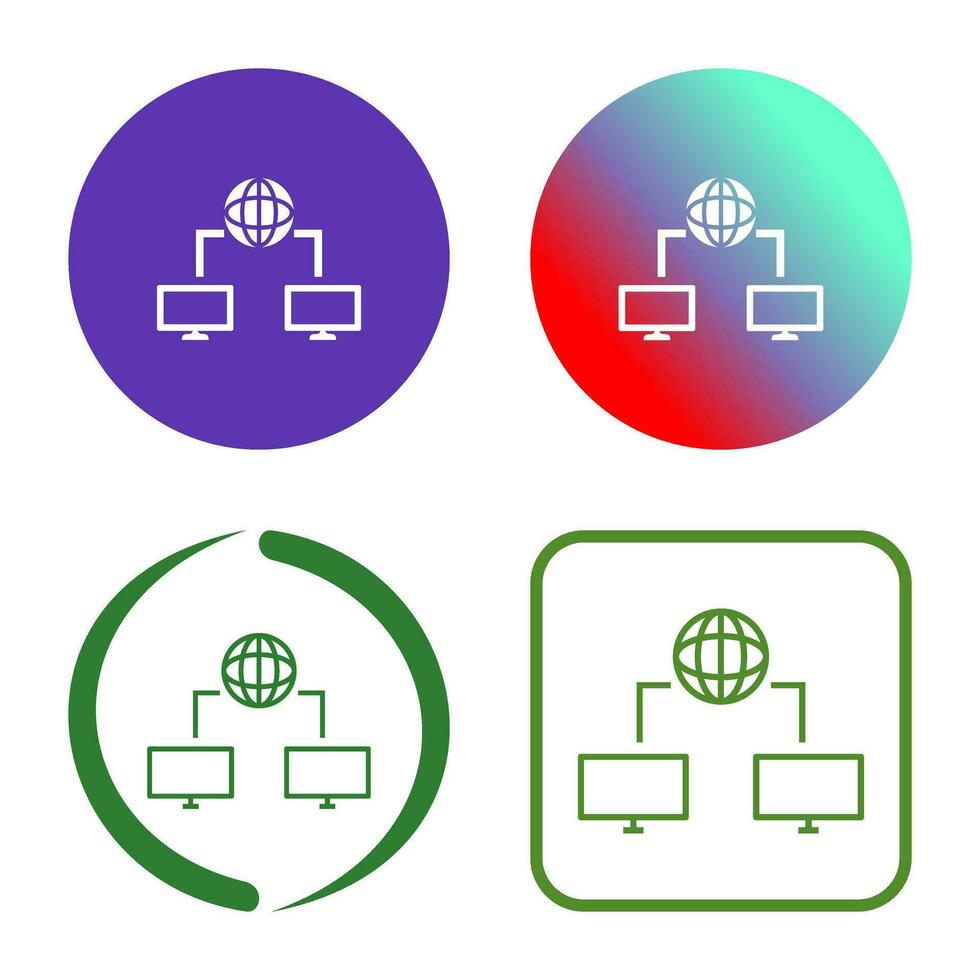 icono de vector de conectividad a internet único