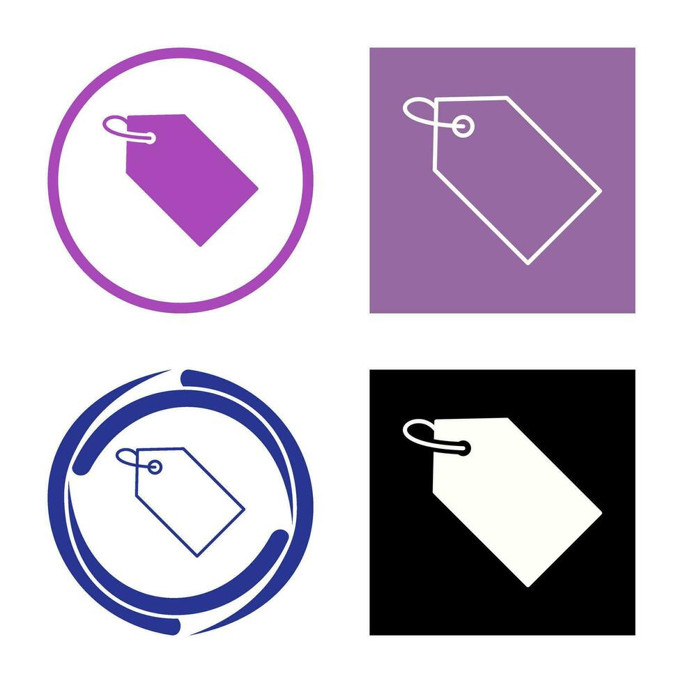 Unique Tag Vector Icon