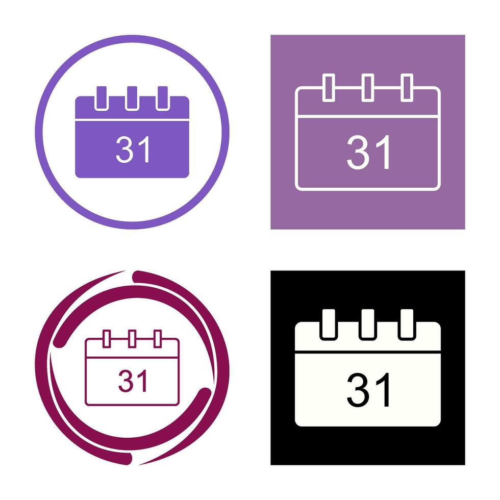 Unique Calendar Vector Icon