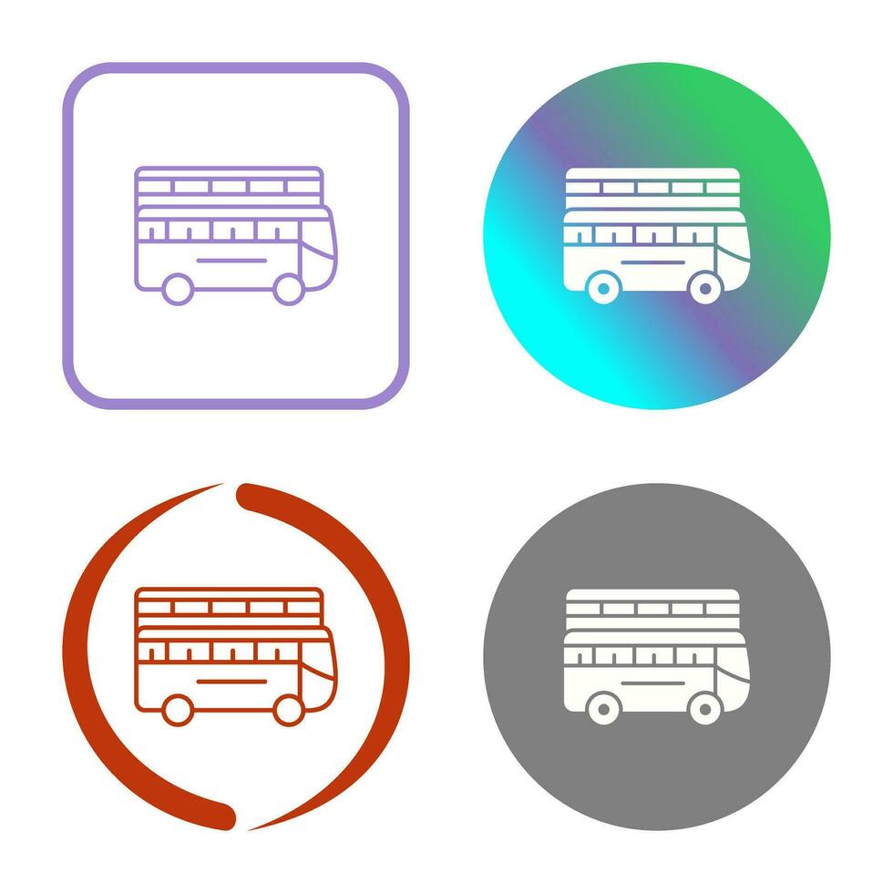 icono de vector de autobús doble