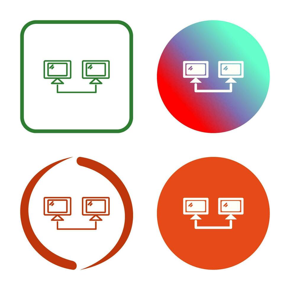 icono de vector de sistemas conectados