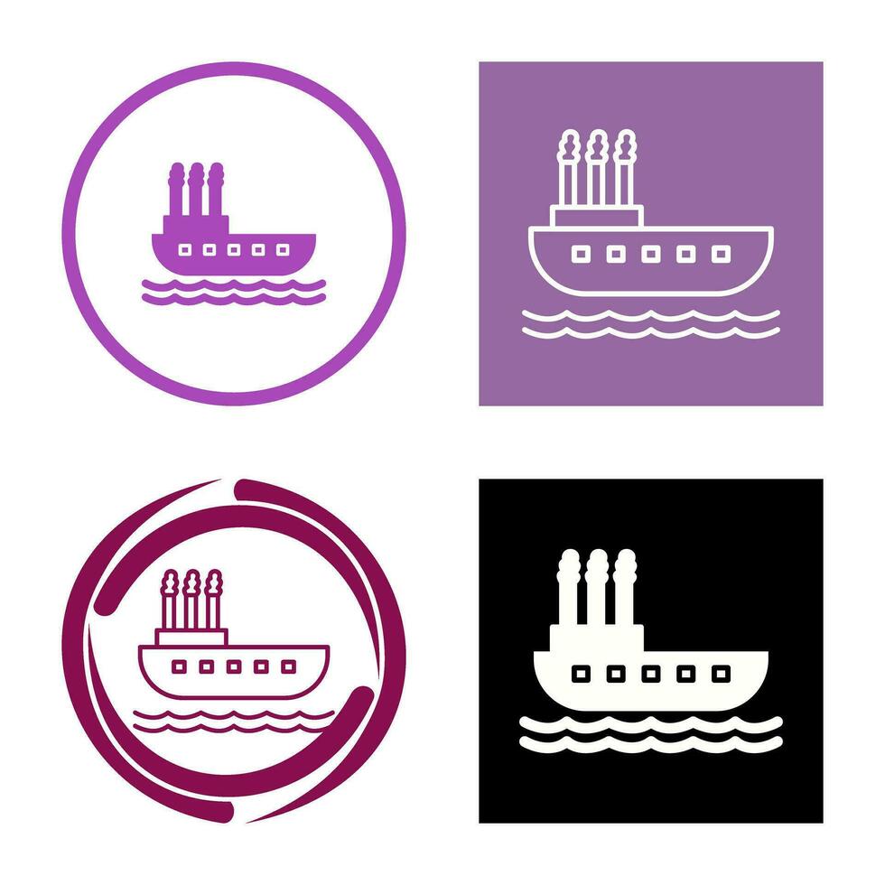 Steamboat Vector Icon