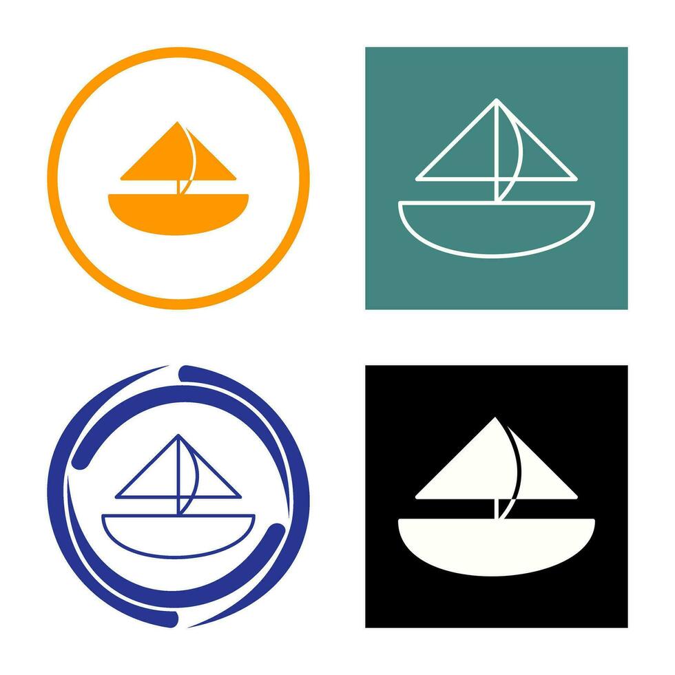 Small Yacht Vector Icon