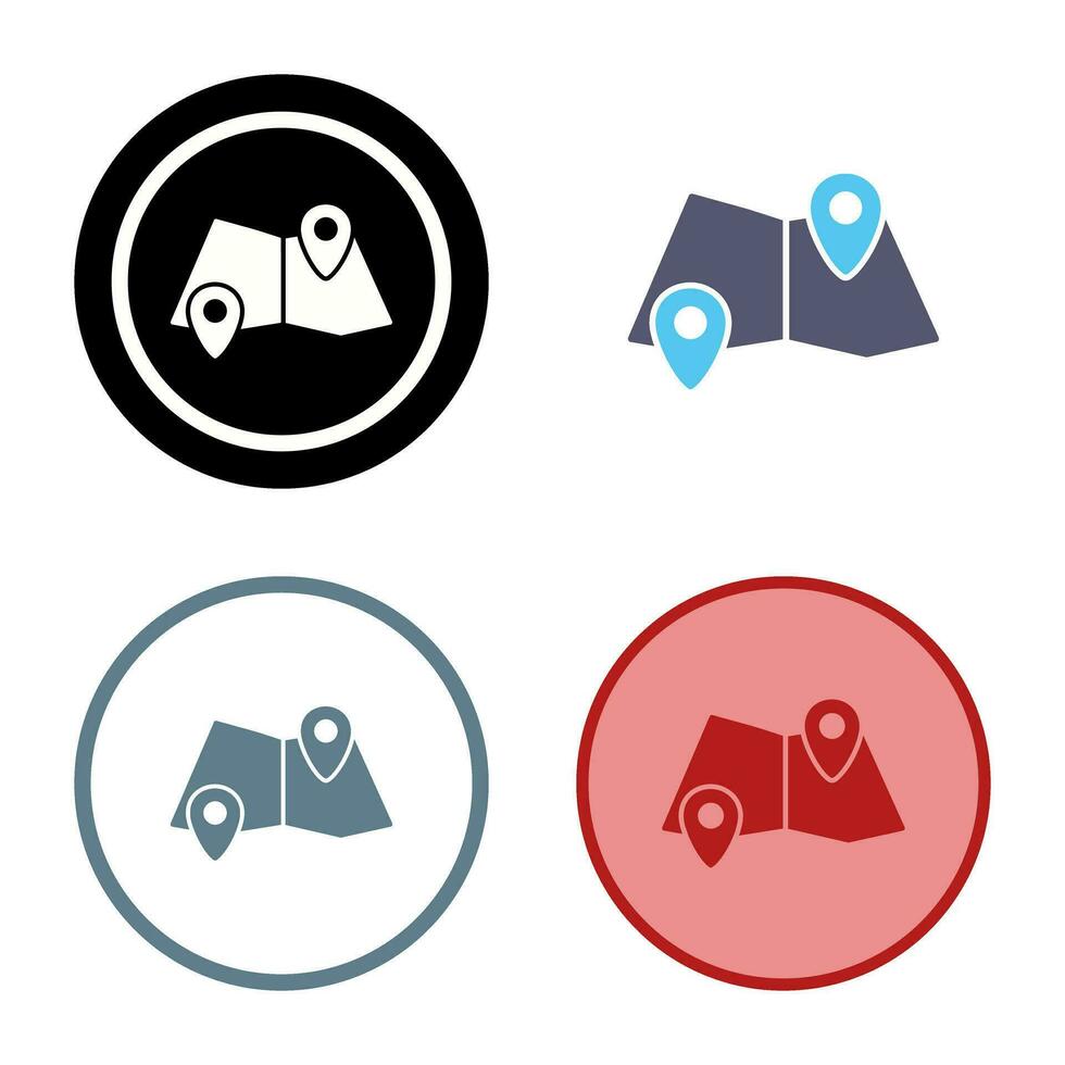 Folded Map Vector Icon