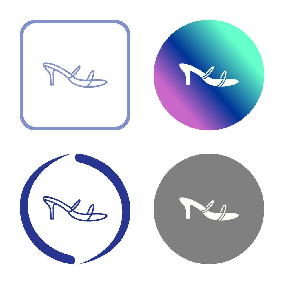 icono de vector de sandalias con estilo