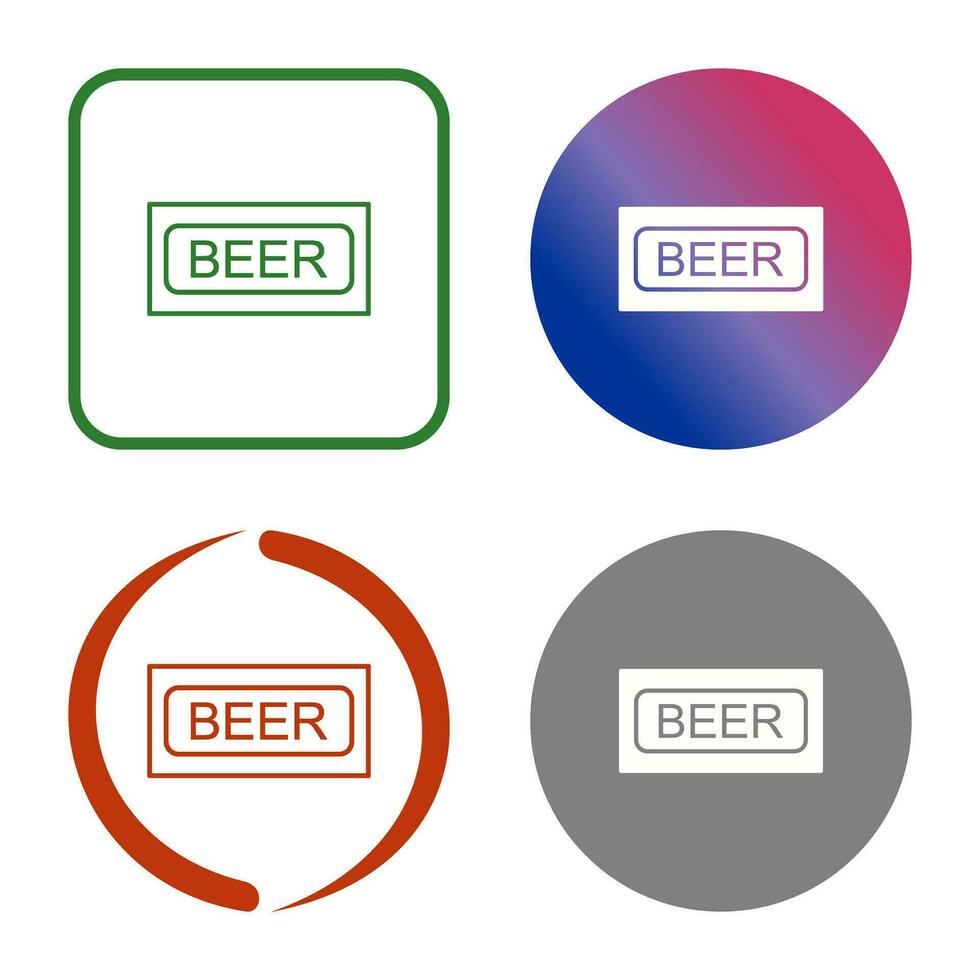 icono de vector de signo de cerveza