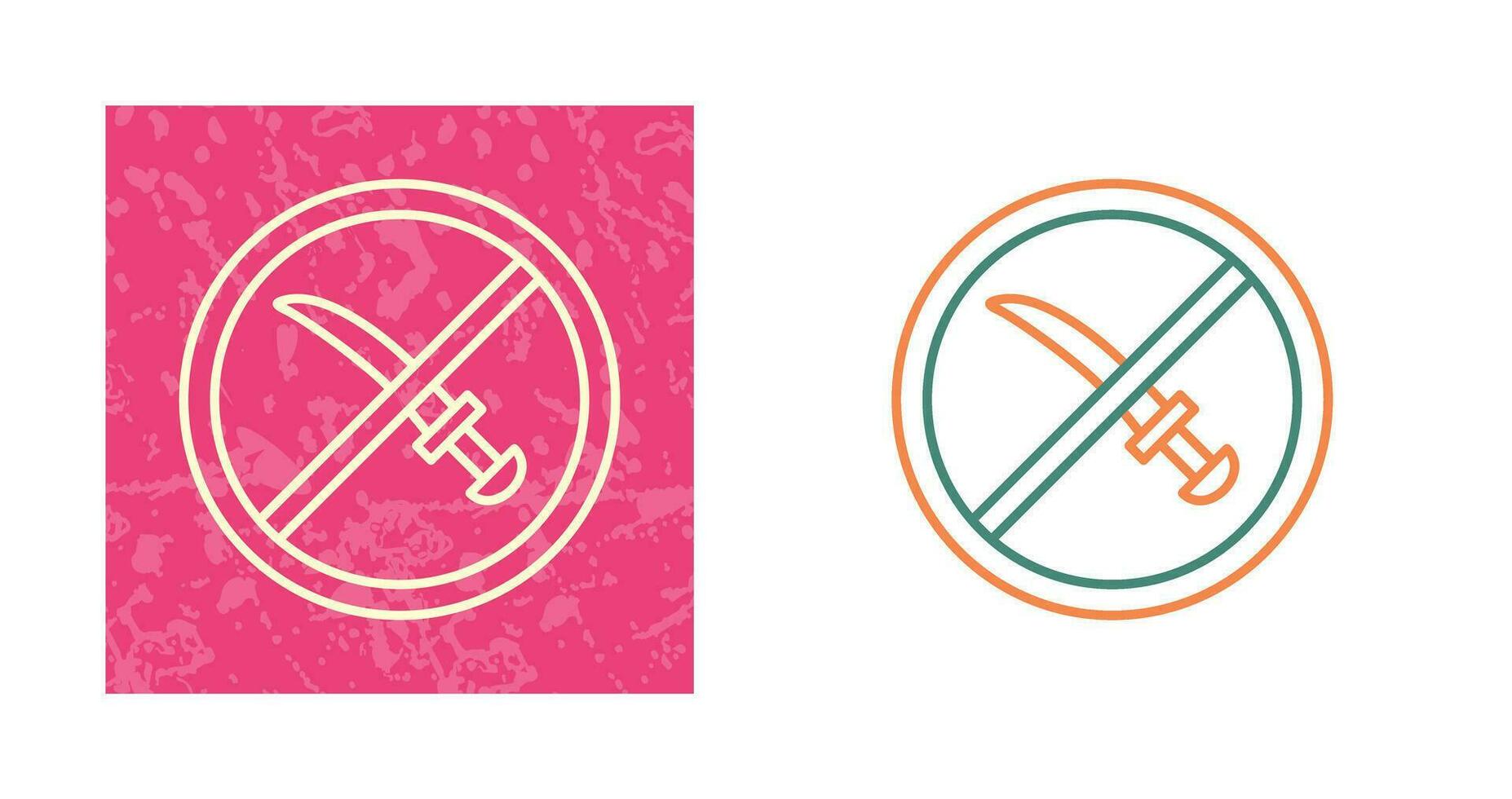 No Weapons Vector Icon