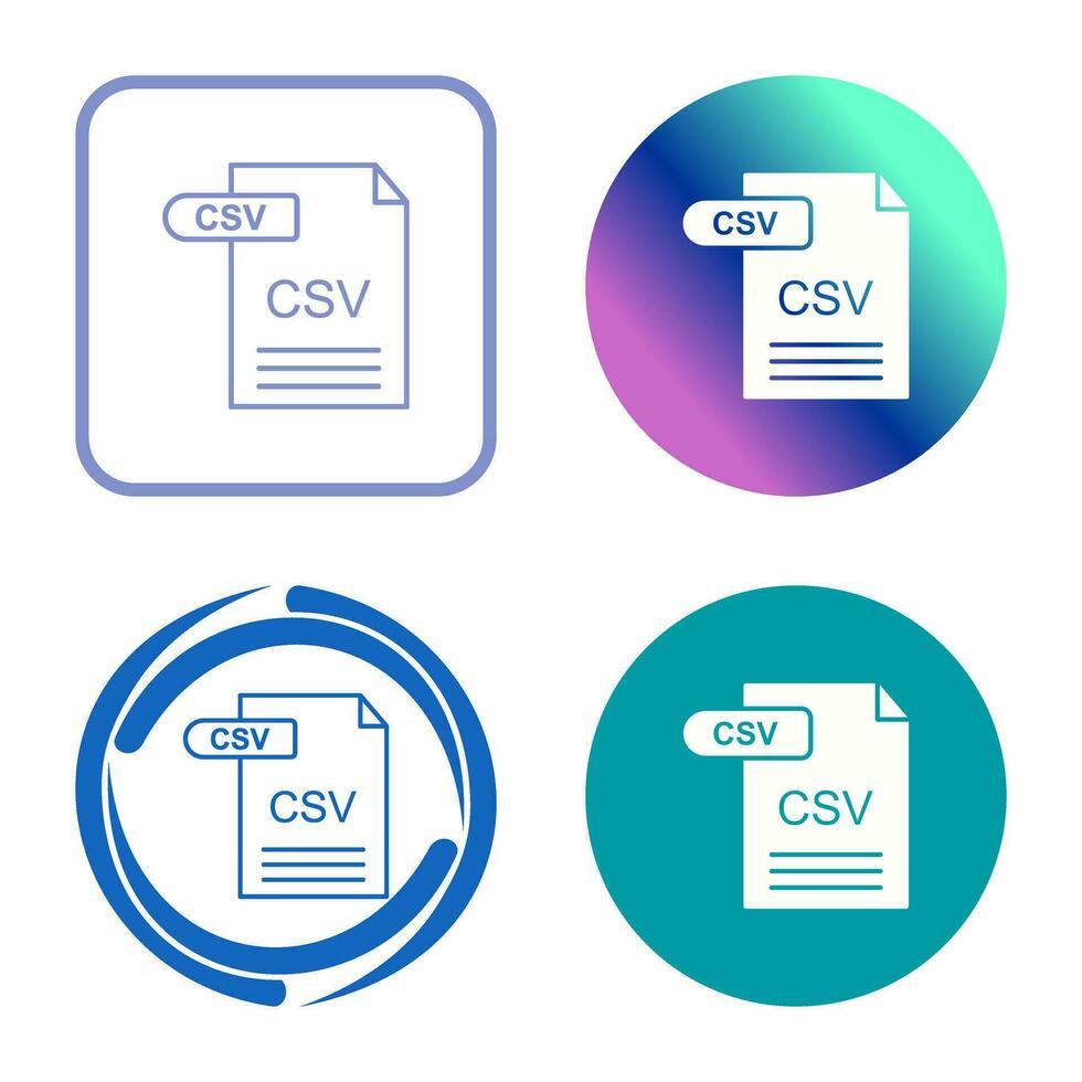 icono de vector csv