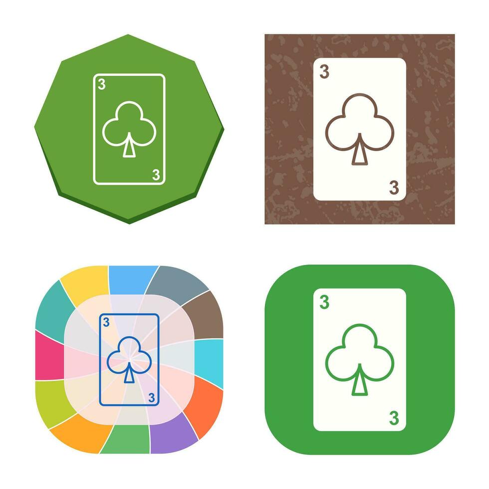 Clubs Card Vector Icon