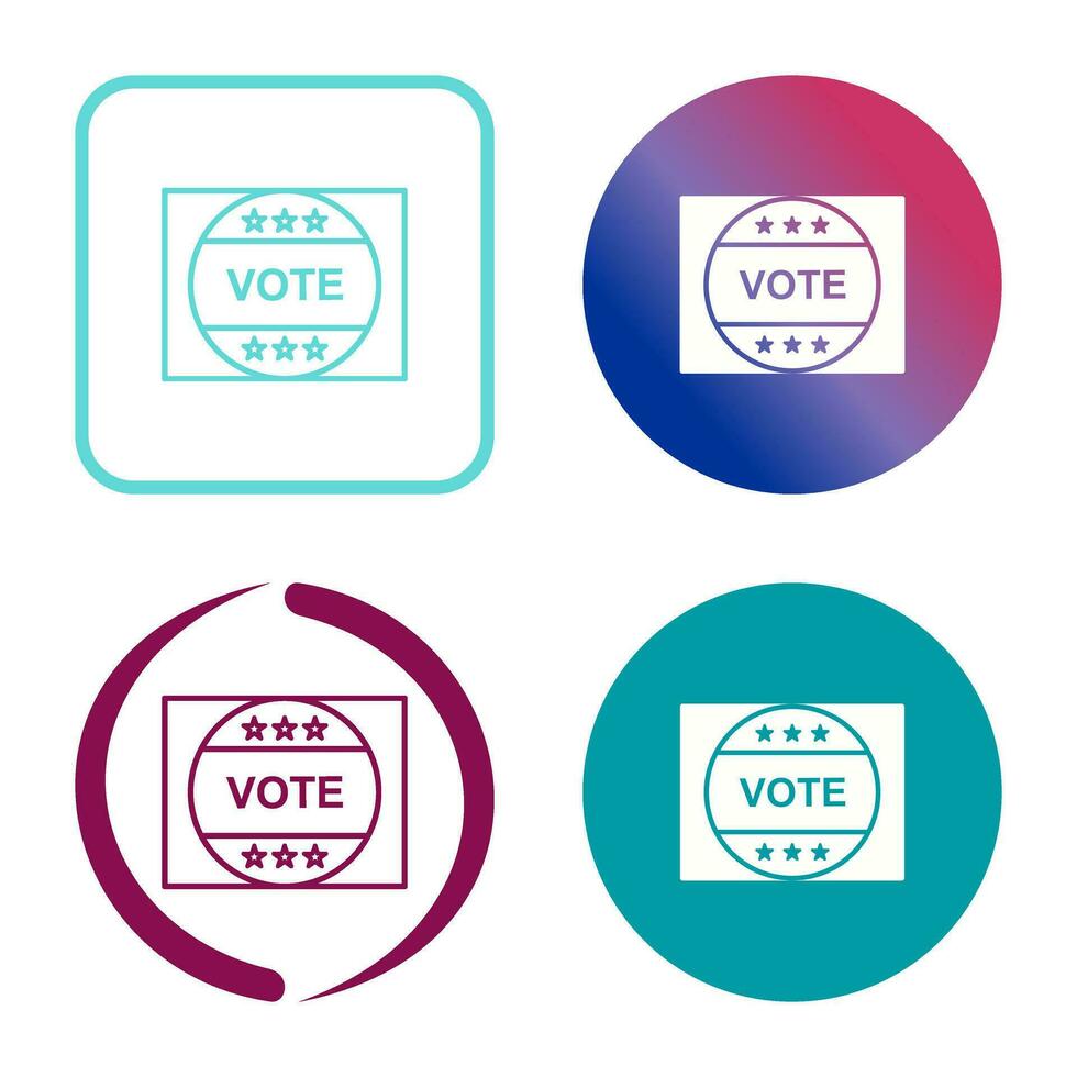 Vote Sticker Vector Icon