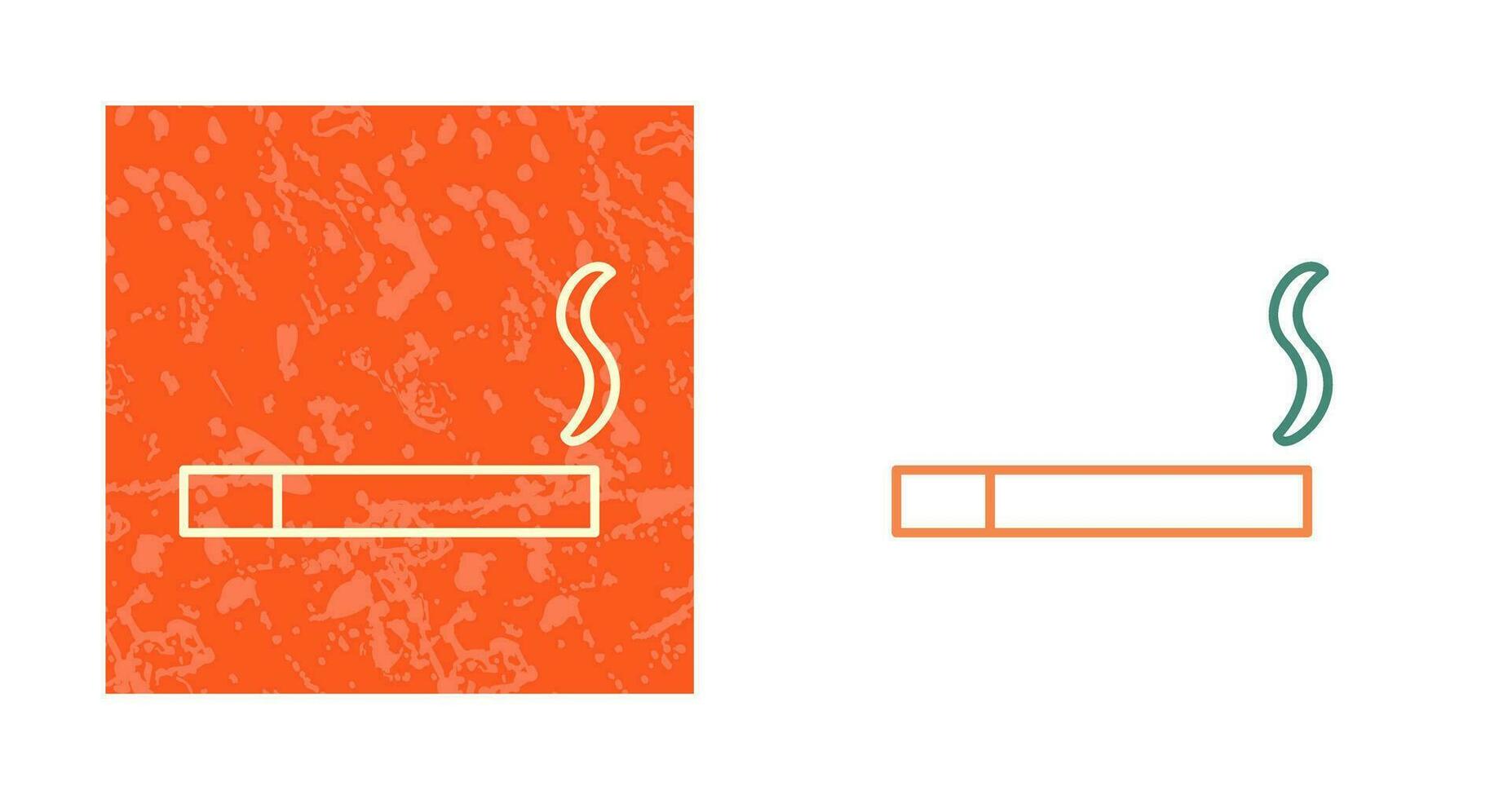 Unique Lit Cigarette Vector Icon