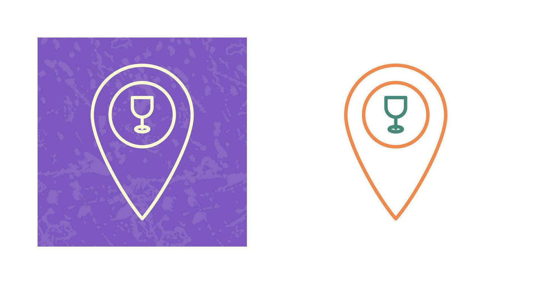 Unique Bar Location Vector Icon