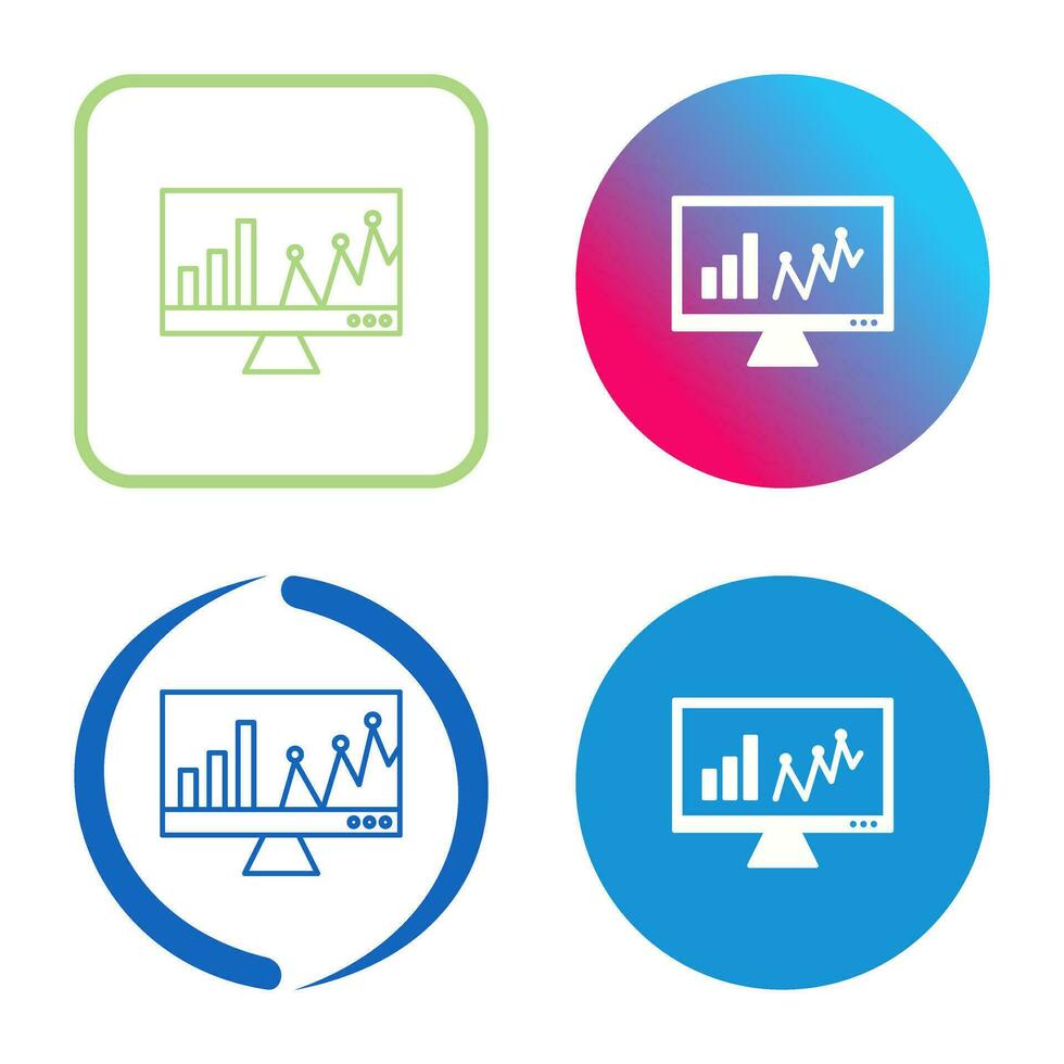 Online Stats Vector Icon