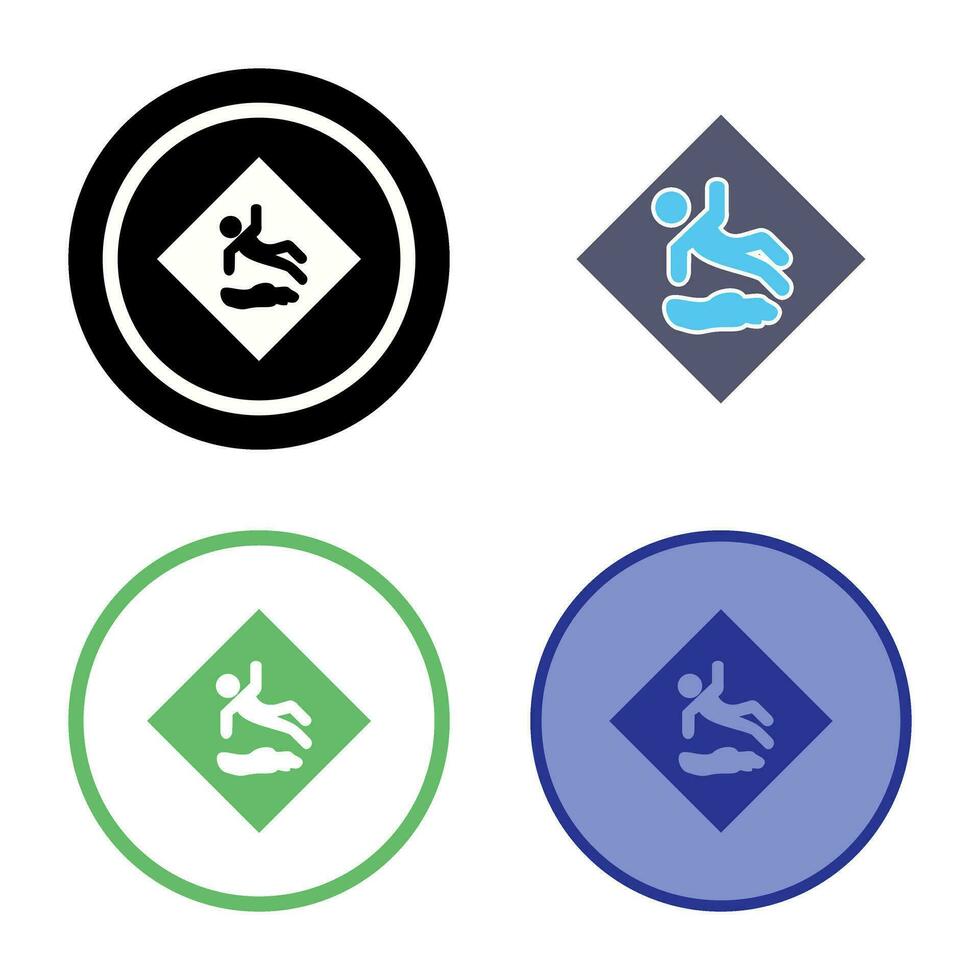 Danger of Slipping Vector Icon