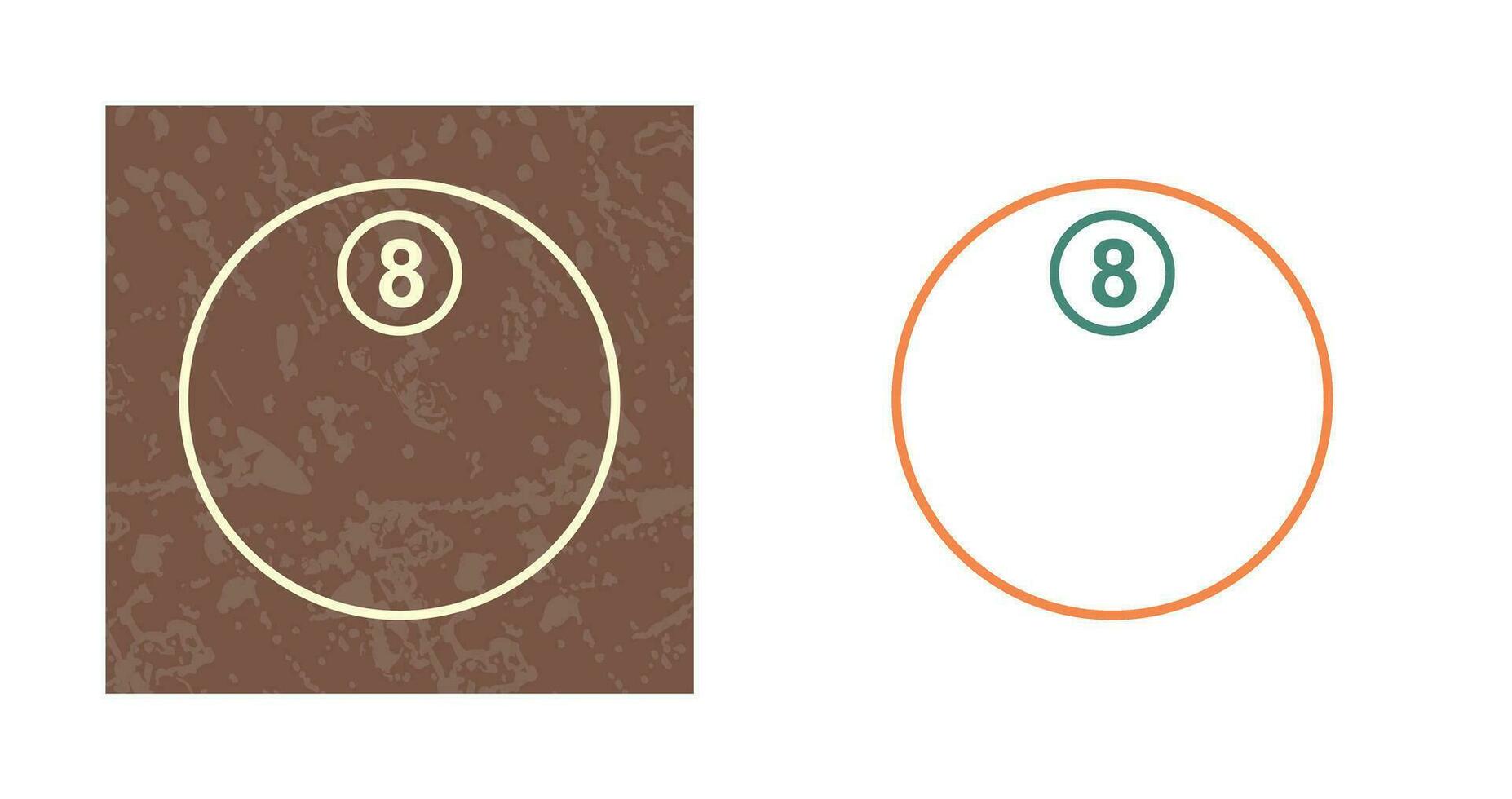 Unique Eight Ball Vector Icon
